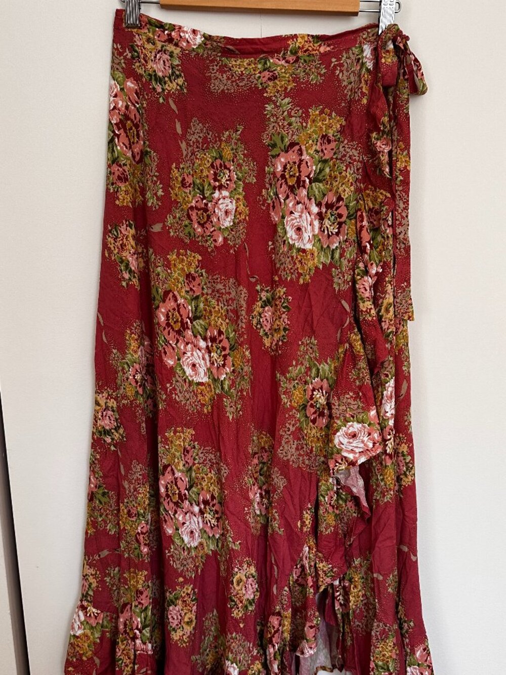 Auguste the Label floral wrap midi skirt size 10